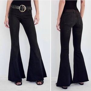 Free People Gummie Flare Pull on Jeans Black W29